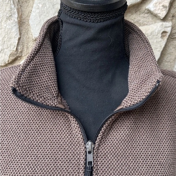 Powder River Outfitters Womens L‎ XL Brown Diamond Fleece Pullover Quarter Zip - Picture 4 of 8